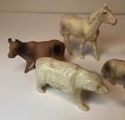 7 Vintage Celluloid Plastic Animals Free Ship 