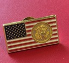 Authentic President Trump Seal   Signature American Flag Lapel Pin  Vip Gift 