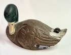 Vintage Hand-carved Painted Wood Mallard Drake Duck Decoy Style Figurine  3 75 