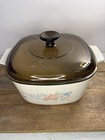 Corningware Symphony 3l  Sandstone A-3-b Casserole Dish W amber  Lid Near Mint