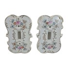 2 Porcelain Floral Single Light Switch Plate Covers Arnart Creation Japan 7310