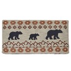 Bears Hooked Bench Footstool  32  Country Cabin Lodge Decor