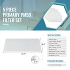 Omtech Primary Filter Replacement Set Prefilters For Xf250 Air Purifiers 5 Pack