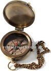 Vintage Brass 100 Year Calendar Compass Antique Pocket Gift Compass With Box
