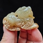 Chinese Jade collectibles manual Sculpture ancient Pi Xiu Statue Pendant1913