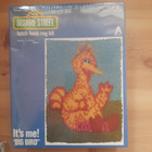 Vintage 1979 Vogart Crafts Sesame Street Big Bird 18x24 Latch Hook Rug Kit 9301