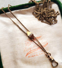Antique Victorian Gold Fill Ladies Watch Chain Slide Seed Pearl  Need Stones