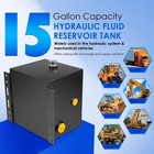 15-gallon Hydraulic Fluid Reservoir Tank  Side Vertical Mount  W temp Gauge