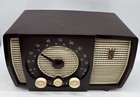 Vtg 1950 Zenith Tube Radio Y723 Bakelite Am fm Mcm Savanna Brown White Powers On