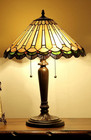 Stained Glass Table Desk Lamp Tiffany Style With Mission Design 15 8  Shade