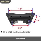 1 Inch 25mm Ape Hanger Handlebar Anti-slip Top Riser Clamps For 1997-up Harley T