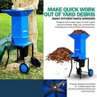 Electric Leaf Mulcher   Shredder - 15-amp  1800w  Steel Construction  11  Blades
