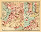 Trieste Of Italy  Original City Plan Map 1907 Rijeka Reka  Croatia  Pola Pula