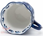 Porcelain Gzhel Cup Glass Mug Handmade Hand-painted