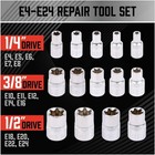     14pcs Torx Star Bit Female E Socket Set Automotive Shop Tools External E4-e24
