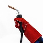 16    Heavy Duty Welding Gloves     Red Italian Split Cowhide Leather With Flame
