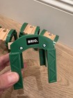 Brio Wooden Railway Stackable Bridge Supports Set Of 4 Green Train Track
