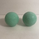 Pair Vtg Green Brain Glass Globe Replacement Shades Art Deco Frankart Nuart Lamp