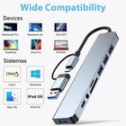 7 8 Port Usb-c Hub Adapter - 5g Speed Multi Splitter For Pc  Laptop   Macbook Us