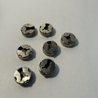Vintage Set Of 7 Silver Mercury Dimes Button Covers Coins Jewelry 1939-40s    