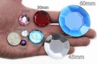15mm Flat Back Round Acrylic Rhinestones Jewelry Making Costume Gems 50 Pcs