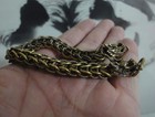 Vintage Solid Brass Dragon Heads Statue Buckles Men Bracelet 21 5cm