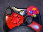 Official Microsoft Xbox 360 Black Red Wireless Controller  Works Great Authentic