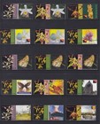 Papua New Guinea Collection Personalised Tabs 30 Different Orchids Muh Stamps