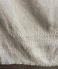 Pottery Barn Kids Baby Embroidered Flax Linen Crib Skirt Bedskirt 52x28    Nwot