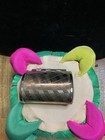 Vintage Pill Box Case Silver Tone With White Enamel Inside