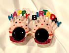 Nib  Happy Birthday Sunglasses Pink One Size Fits Most