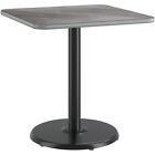 36  Square Gray Laminate Table Top With Base - Standard Height Restaurant Table
