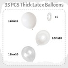 Hilavo White Balloons 12 Inch Wedding Pearl White Latex Balloons  Thicker Matte