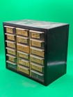 Vintage Akro-mils 18 Drawer Metal Parts Storage Cabinet W  Components En