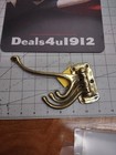 Solid Brass Coat Hook 4 Prong Wall Mount Swing Arm Vintage New With Tags 