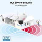 Aosu Floodlight Camera Wired  3k Uhd Security Camera Outdoor  360   Surveillance