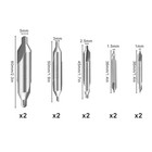 10pcs Center Drill Bits Set Hss M2 High Speed Steel 60-degree Angle Center Drill
