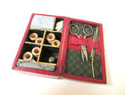 Child s Antique Leather Sewing Box Kit