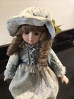 Vintage Children   s China Doll In Original Dress And Boots