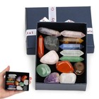 14pcs Set Healing Crystal Natural Gemstone Reiki Chakra Collection Stones Gift
