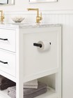 Amerock Monument 5-7 8  Matte Black Single Post Toilet Paper Holder