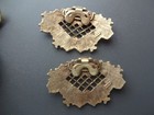 Vintage Musi Renaissance Ornate Floral Shoe Clips  1940s-1950s Gold  brass Tone