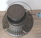 Antique Brass Kerosene Heater Tank Stove Burner W fuel Gauge   Handle Read