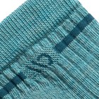 Wide Open Single Stripe Midweight Quarter Women s Socks  Light Teal  Large
