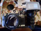 Mitsuba Top2000 Black 35mm Film Camera W  Flash  Case  Lens Cap   Manual