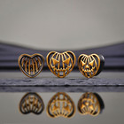 Double Flared Eyelet Ear Tunnels  Skull Man And Lady Matched Gauges For Ears  Sc