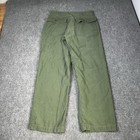 Vtg Us Army Og-107 Type 1 Pants Trousers Cotton 34x31 Green Sateen Fatigue 1960s