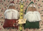 Primitive Style Santa Claus Tucks Bowl Basket Filler Ornies Christmas Set Of 2