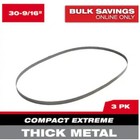 Milwaukee 48-39-0630 30-9 16  8 10tpi Compact Extreme Metal Band Saw Blade  3-pk