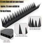 6pcs Metal Anti-climb Fence Spikes  6pcs  Total Length 94 4 Inches  Black